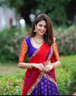 ZERICO Women's Indian Traditional Kanjivaram Silk Pure Weaving Lehenga Choli Along With Dupatta And Blouse Piece, Half Saree (Unstitched)