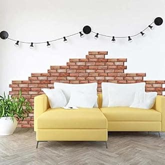 Holdfiturn Self Adhesive Wall Tiles 40 Packs 3D Wall Panels 30x30cm Brick Wall Cladding Panels Classic Red Bricks Wallpaper Panelling Tiles 3D DIY Wall Stickers Waterproof Decor for Livingroom Bedroom