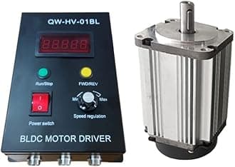 High Speed 220V 6000rpm 0.75KW 750W 80mm Brushless DC Motor Low Noise Hall BLDC Motor with Driver (220v-750W6000rpm)