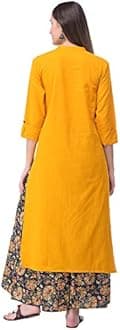 Pistaa's Women's Cotton Solid Kurta with Palazzo Bottom Set (KWTPRNTPZOMX)