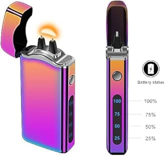 Big Arc Lighter Magical “Flame” USB Rechargeable Plasma Electric Cool Lighter (Colorful)