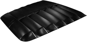 Hood Vent Fit for Ford Mustang Black on Fiber Style Engine Hood Vent Cover Machine Cover Fit for Mustang GT500 15-20(Black 15-17)