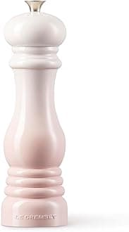 Le Creuset Classic Adjustable Salt Mill Grinder, Chip-Resistant ABS Plastic, Anti-Corrosion, 40g, 21 cm, Shell Pink, 44002217770000