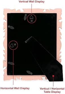 Laura Ashley 5x7 Pink Floral Textured Hand-Crafted Resin Picture Frame with Easel, for Tabletop & Wall Display, Decorative Floral Design Home Décor, Photo Gallery, Art & More (5x7, Pink)