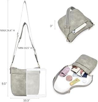 BOSTANTEN Leather Handbags Designer Shoulder Bucket Bag Crossbody Purses for Women