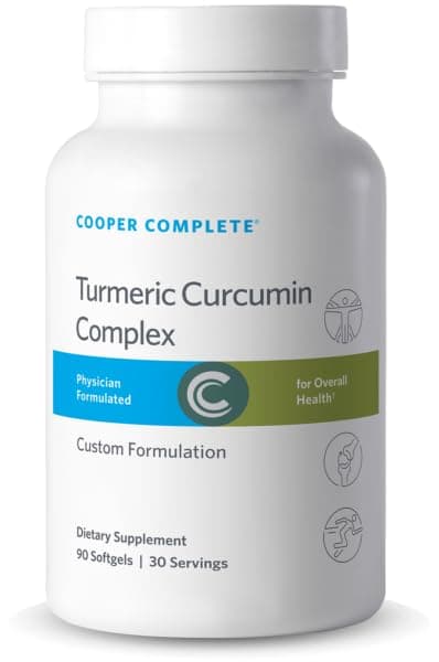 Cooper Complete - Turmeric Curcumin Complex with BioPerine 90 Softgels. Pack of 1