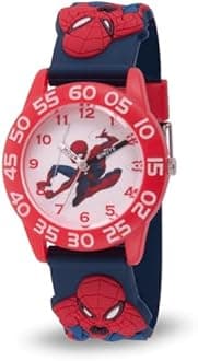 Marvel Spider-Man Kids' Plastic Time Teacher Analog Quartz 3D Strap Watch