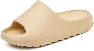 XTJSCBDSH Cloud Slides for Men and Women, Quick Drying Slippers Shoe Open Toe Thick Soft, Platform Slide Sandals Daily Shower Sandals, Non-Slip Bathroom Slippers Summer for Indoor & Outdoor