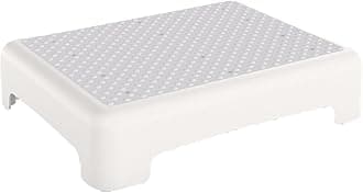 HBTower Step Stool, Mobility Step Stool for Adults & Seniors, Non-Slip Step Platform Indoor and Outdoor, Portable Step Riser, Safety Step for Car, Bedside, Office, Shower, Stairs, White