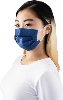 Blue Denim Disposable Safety Mask 3 Layer Protection Face Mask for Adults 50 pcs