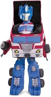 Disguise boys Optimus Prime Costume, Official Converting Transformer Costumes for Boys, Convertible Character Suit Costume (pack of 1)