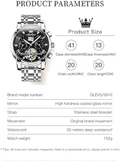 OLEVS Men's Casual Fashion Waterproof Gold Stainless Steel Band Quartz Gold Watches Gifts for Men