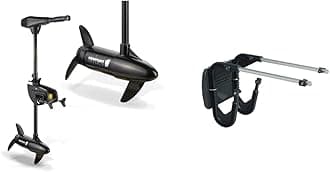 Newport NV-Series 55lb Thrust Saltwater Transom Mounted Trolling Electric Trolling Motor w/LED Battery Indicator & 30" Shaft & Intex 68624EP Motor Mount Kit for inflatable Boats