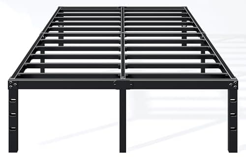 Hafenpo 18" King Bed Frame - Solid Platform Bed Frame, Metal Bed Frame, No Box Spring Required, Heavy Duty King Size Bed Frame, Easy Assembly, Strong Load Capacity, Underbed Storage