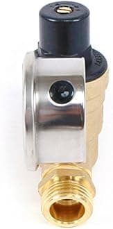 U.S. Solid Water Regulator Valve- 3/4 NH Thread NO Lead Brass Adjustable RV Pressure Regulator with Pressure Gauge and Water Filter Net by