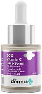 20% Vitamin C Face Serum | For Glowing Skin | Brightens & Evens Skin | Fights Pigmentation | Suitable for Oily Skin | 20 ml