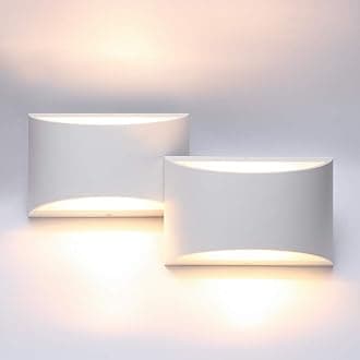 AipsunAluminum Modern Indoor LED Wall Sconce Hardwired Interior Wall Lights Set of 2 Up and Down Wall Mount Light for Living Room Bedroom Hallway Corridor Conservatory Warm White 3000K(with G9 Bulbs)
