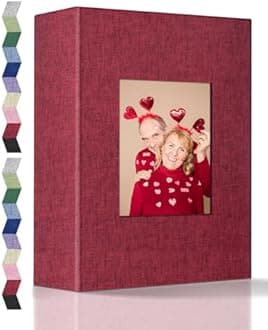 popotop Photo Album 4x6-100 Photos Photo Books with 100 Vertical Pockets,Linen Cover Albums for Family Wedding Anniversary Baby Vacation Pictures