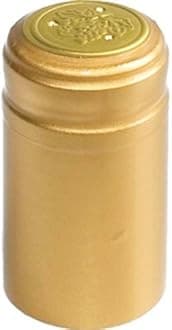 PVC Heat Shrink Capsules With Tear Tabs For Wine Bottles - 60 Count (Solid Bronze)