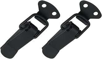 Toggle Clamp Latch Security Spring Loaded Car Bumper Hook Lock Clips Hasp Kit 2Pack Universal Quick Release Fasteners for Racing Car Truck Bumper Trunk Fender and Hatch Lids Accessories(S)