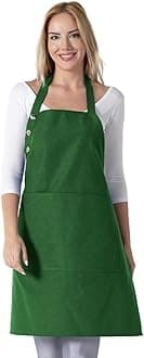 TOSHE Kitchen Apron Waterdrop Resistant Cotton Apron with adjustable Aprons f...