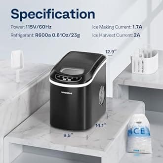 VIVOHOME compact portable electric ice cube maker machine automatic 26lb/day ETL listed