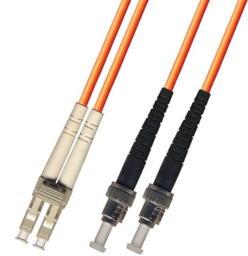 15 Meter Multimode Duplex Fiber Optic Cable (62.5/125) - LC to ST - Orange