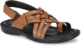 Men's Original Leather Roman Sandals | Stylish | Super Comfortable | Extra Cushioned | Durable | Light-Weight | Semi-Formal | Casual
