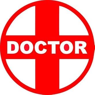 car Sticker Vinyl Car Doctor Sign Logo Emblem Badge Sticker Universal for All Cars & Bikes Pack of 1 (CIRCLE1)