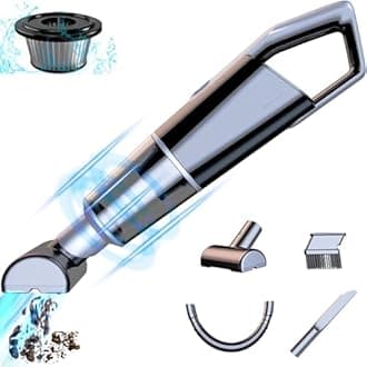 Tynerza Wireless Handheld Vacuum Cleaner, 15000 Pa Strong Suction Wireless Handheld, 120W Rechargeable Portable Lightweight Vacuum Cleaner with HEPA Filter, for Cars Pets Home ​ Office Desk