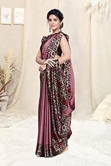 Mirchi Fashion Women's Designer Printed Saree with Blouse Piece
