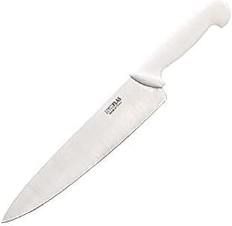 Hygiplas Colour-Coded Chef's Knife 25.5cm / 10 inch Blade Professional Grade | White for Dairy | Weight: 200 grams | C879