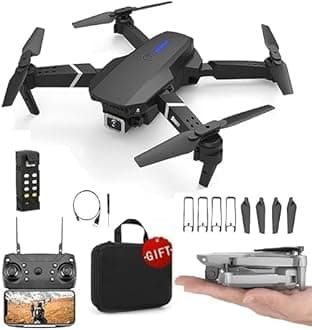 Drone with 4k Camera Foldable 1080P HD with FPV Live Video, Gestures Selfie, Altitude Hold, One Key Take Off/Landing,Headless Mode, Aerial Photography RC Drone Camera For Kids And Adults A1