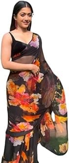 Women designer partywear embrdoidery work saree for festive wedding wear