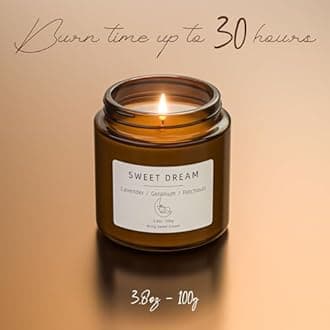 30th Birthday Gifts for Women, BOYUJK Sleep Candles Gift Lavender Scented Set Anxiety, Promotes Sleep, Chamomile Relieves Stress, Relaxation 3.5 ounce