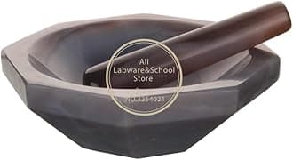 30mm 50mm 70mm 100mm 110mm 120mm 150mm 160mm 200mm Natural Agate Mortar and Pestle for Lab Grinding (Size : Inner Dia 130mm)