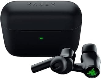 Razer New Hammerhead True Wireless (2nd Gen) Bluetooth Gaming Earbuds: Chroma RGB Lighting -60ms Low-Latency- Active Noise Cancellation - Dual Environmental Noise Cancelling Microphones- Classic Black