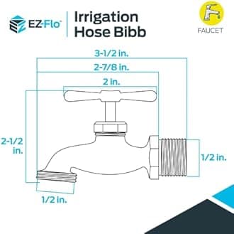 EZ-Flo 20181 Brass Hose Bibb, 1/2" MIP x MHT