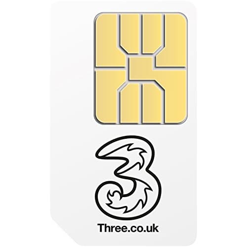 Three Mobile Broadband Ready to Go 3GB Preloaded Data Standard SIM for 3G Tablets