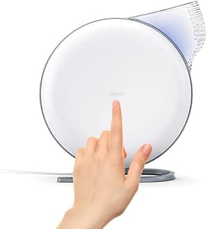 IQAir Atem Desk White Portable Air Purifier – German-Crafted, Superior Virus & Pollutant Filtration, Compact Design for Home & Office