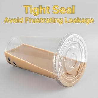 Plastic Clear Cups 24 oz with Lids and Straws 25 Set Disposable Cold Beverage Drinking Iced Coffee Water Juice Tea Party Travel Cafe Restaurant School Office Home Kitchen (25 Set, 24 oz)