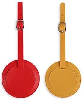 Luggage Tag Soft Portable Travel Accessories Baggage Name Tags Round Luggage Tag Airplane Check-in Suitcase Address Boarding Pass(Black)