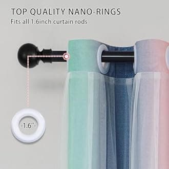 XiDi Pink Grey Curtains for Girls Bedroom, Unicorn Wall Decals Green Curtain, Kids Curtains Room Darking, 63 inchs Long Blackout Curtain 52 inches Wide 1 Panel