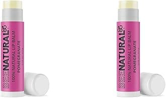 Bee Natural - 100% Natural Moisturising Lip Balm, Pomegranate Flavour, 4.2g (Pack of 2)