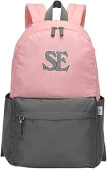 18 L Light Weight, Fascinating Daytrip, Daily use Backpack - 8334 (Pink Grey)