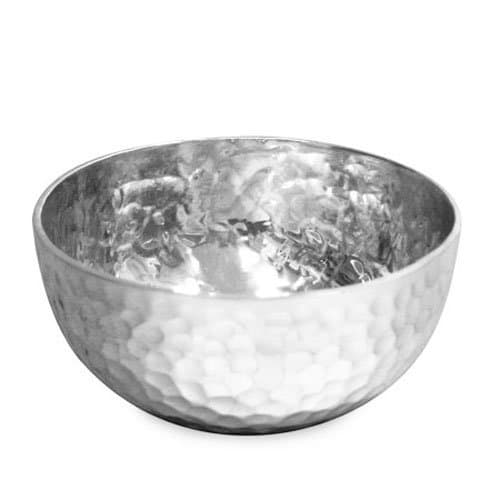 Aluminum Hammered Dip and Condiment Bowl
