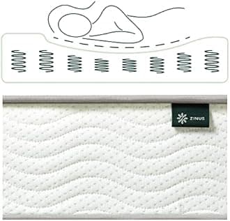 Zinus 8 Inch Foam and Spring RV Mattress, Short Queen Size for RVs, Campers & Trailers, Mattress in A Box, White