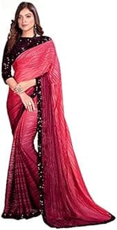 Pratham Blue Women's Silk Saree With Blouse Piece