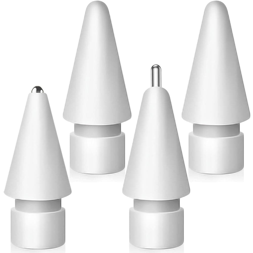 Upgraded Replacement Tips for Apple Pencil, Mix Metal Tips for Apple Pencil 2nd Generation/ 1st Gen/USB C/Pencil Pro Tips(4 Pack)