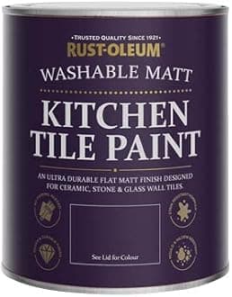 Rust-Oleum Grey water resistant Kitchen Tile Paint in Matt Finish - Half Light 750ml